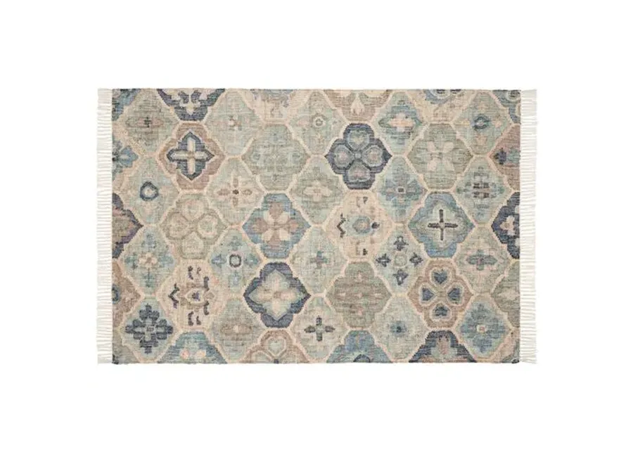 Pali Jute Woven Rug - DASH & ALBERT - Blue - Blue