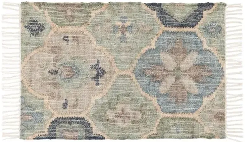 Pali Jute Woven Rug - DASH & ALBERT - Blue - Blue