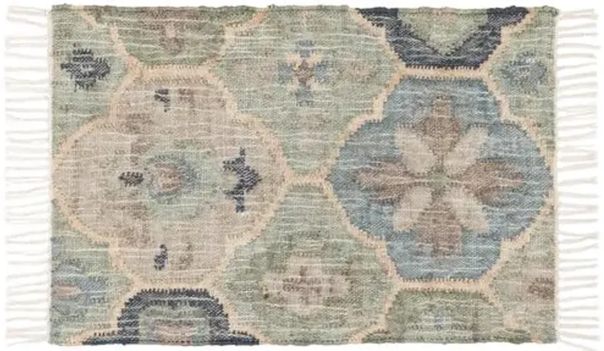 Pali Jute Woven Rug - DASH & ALBERT - Blue - Blue