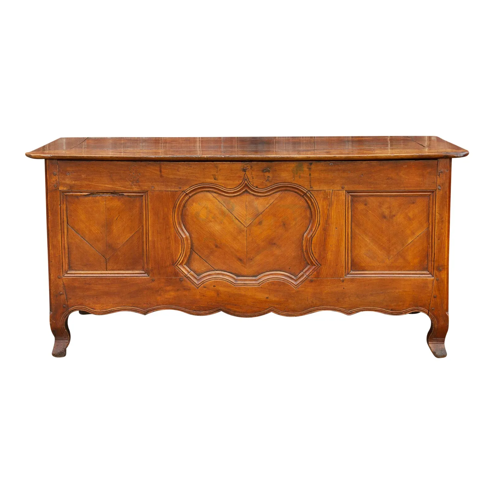 Early 1800's French Fruitwood Chest - de-cor - Brown