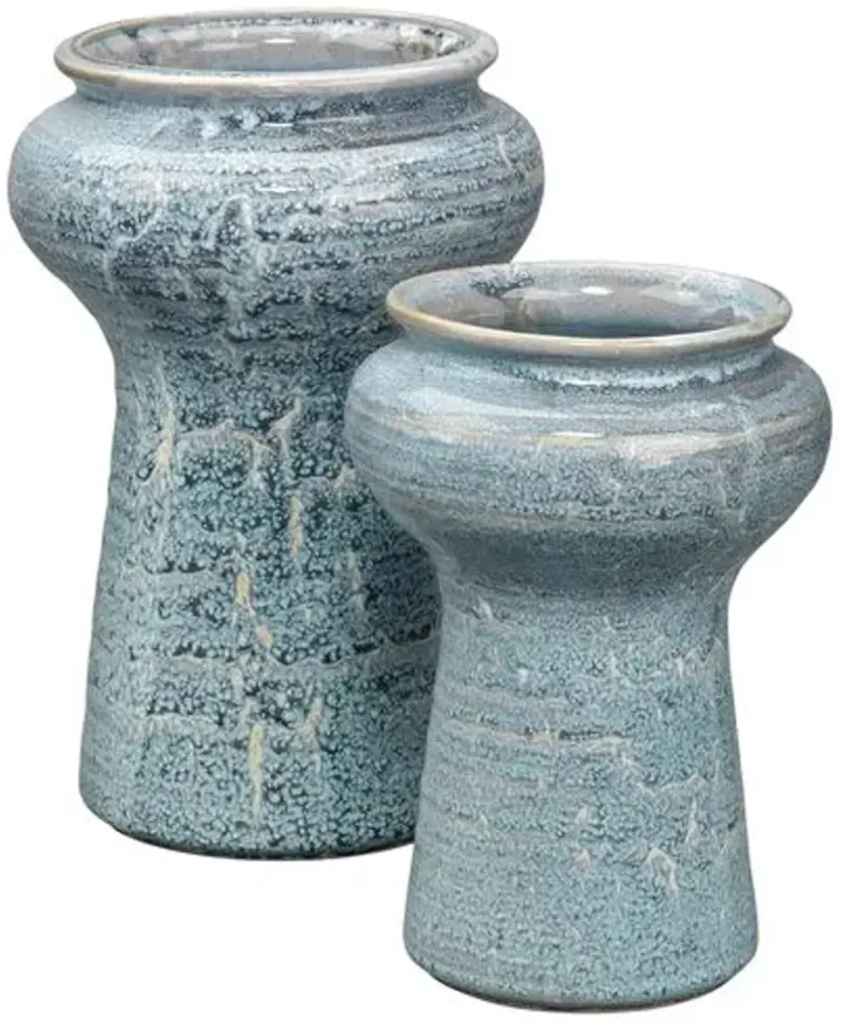 Set of 2 Snorkel Vase - Blue - Jamie Young Co.