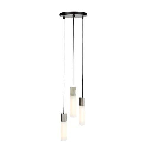 Basalt Triple Pendant - Stainless Steel - Tala Lighting - Silver