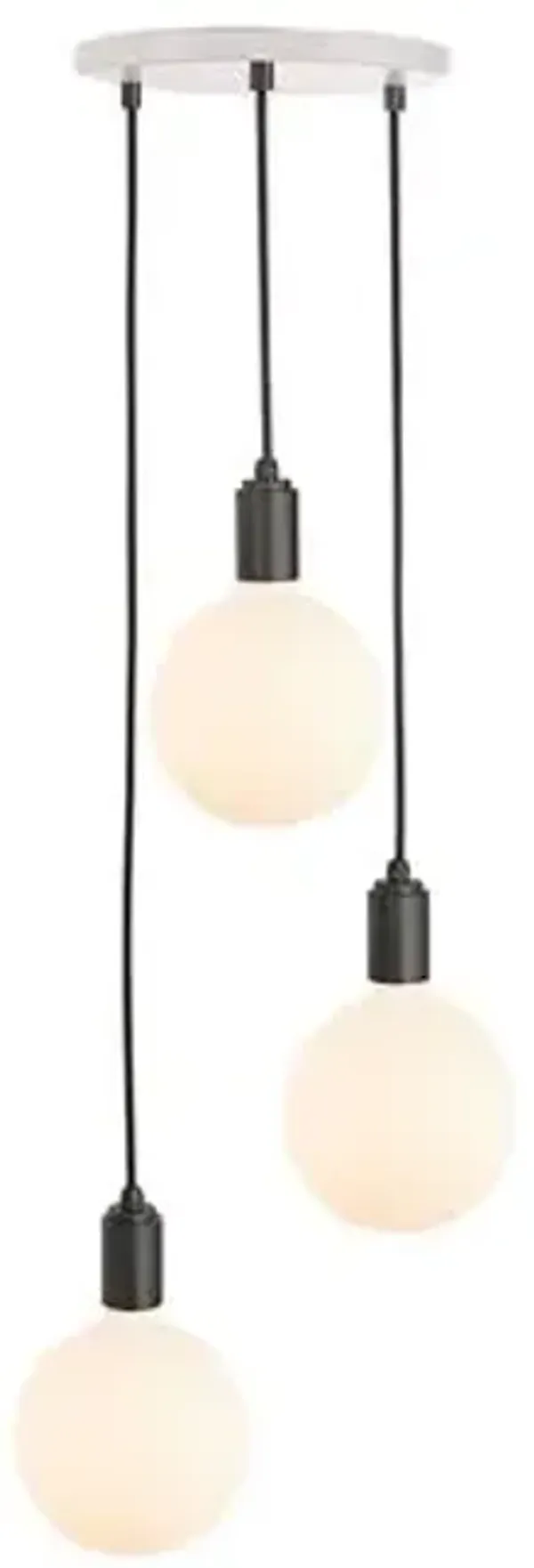 Triple Sphere IV Pendant - Graphite/White - Tala Lighting - Black