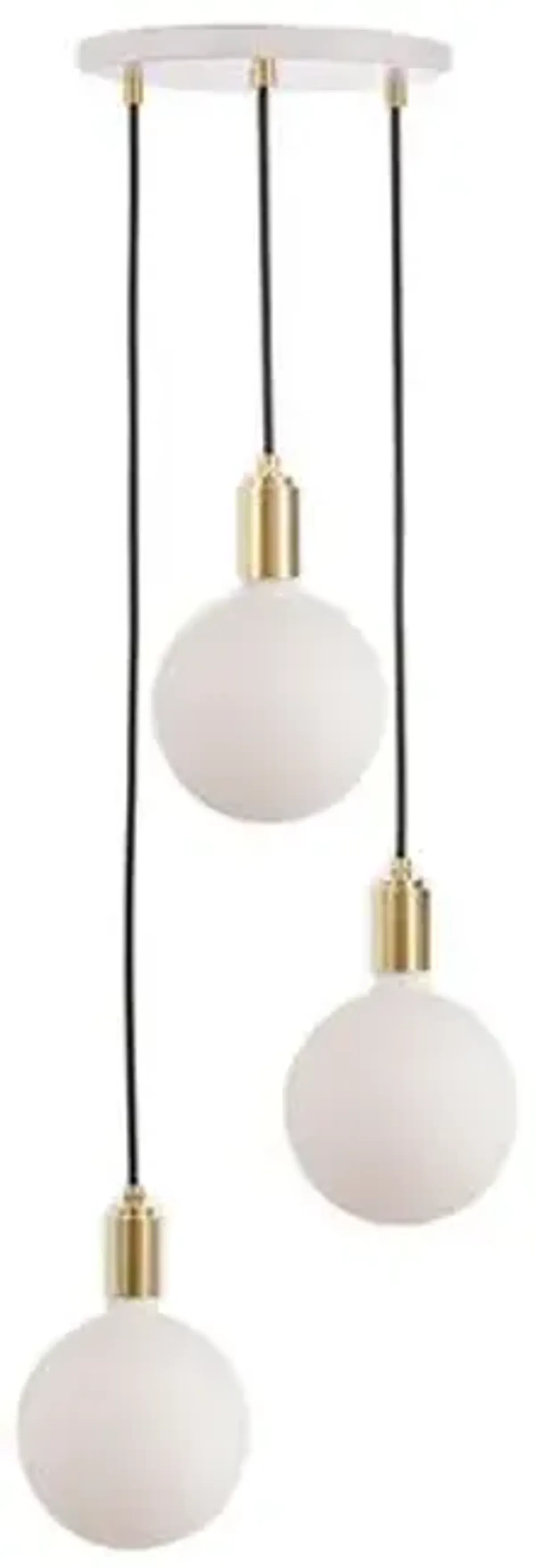 Triple Sphere IV Pendant - White/Brass - Tala Lighting - Gold