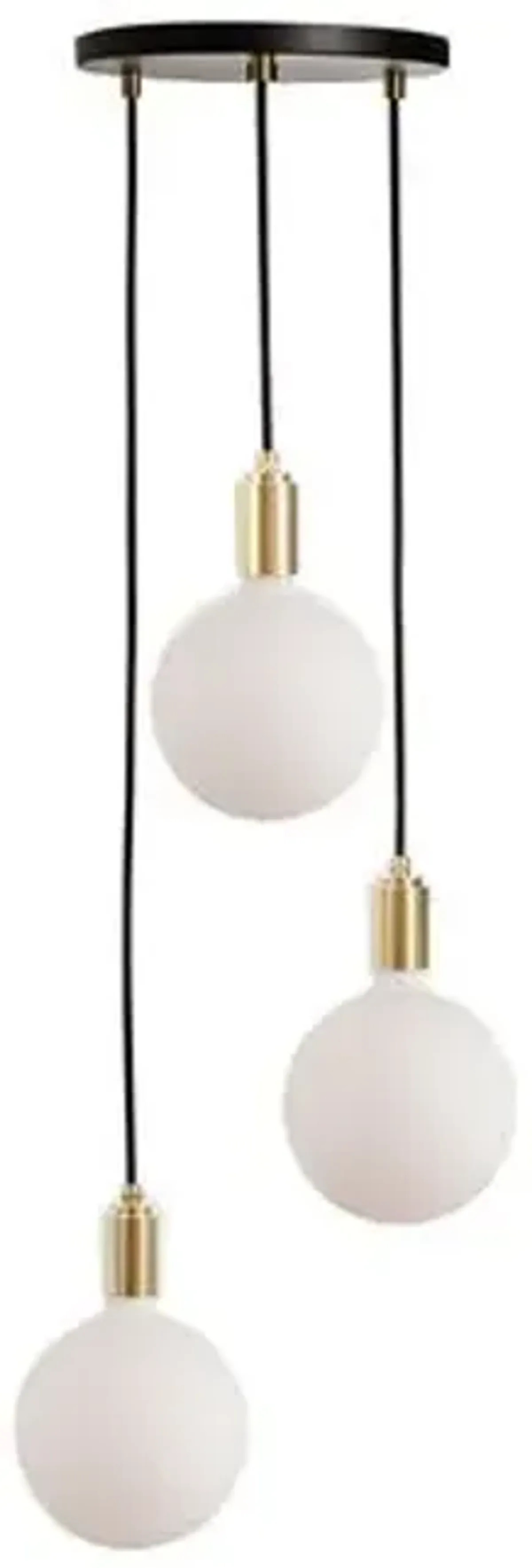 Triple Sphere IV Pendant - Black/Brass - Tala Lighting