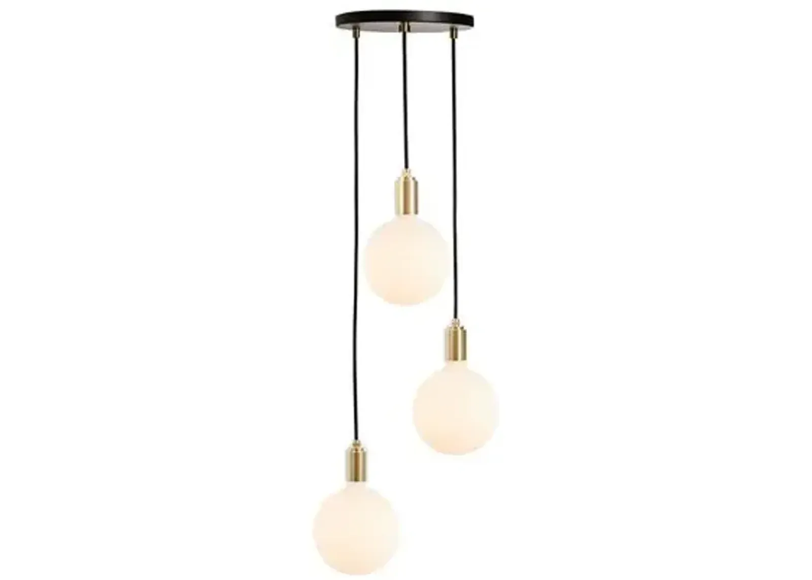 Triple Sphere IV Pendant - Black/Brass - Tala Lighting