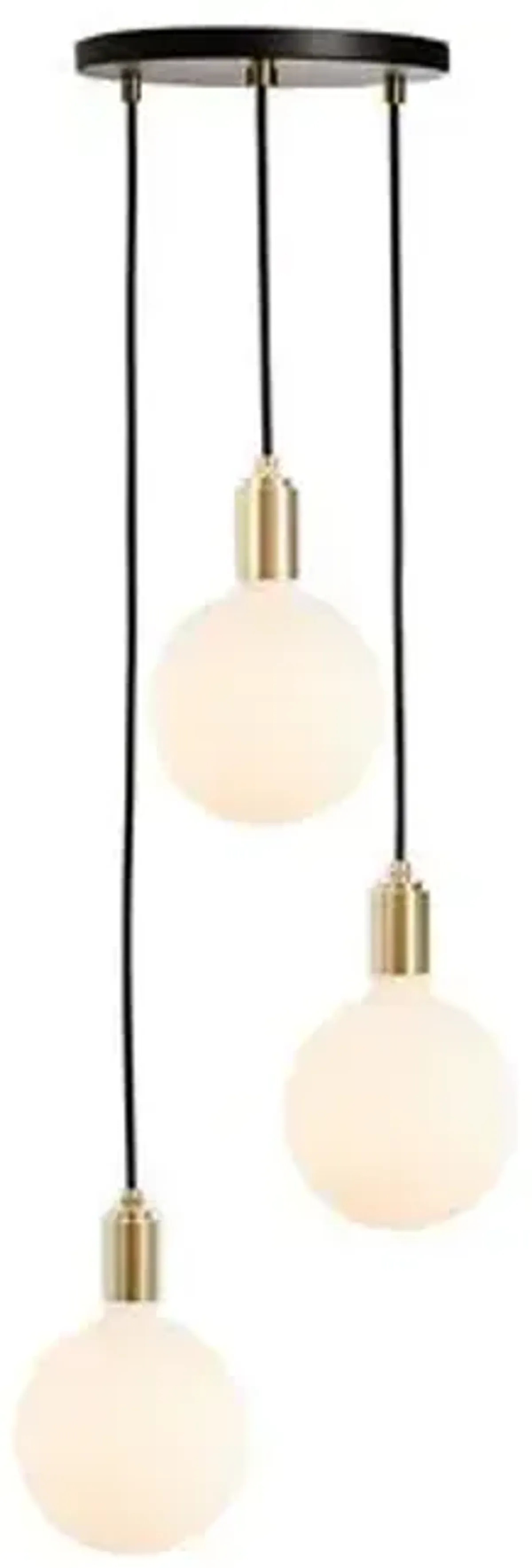 Triple Sphere IV Pendant - Black/Brass - Tala Lighting