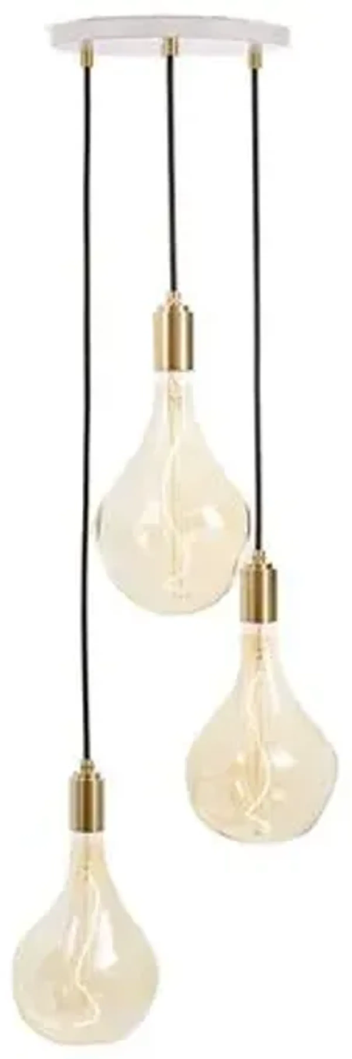 Triple Voronoi II Pendant - White/Brass - Tala Lighting - Gold