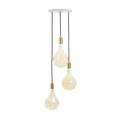 Triple Voronoi II Pendant - White/Brass - Tala Lighting - Gold