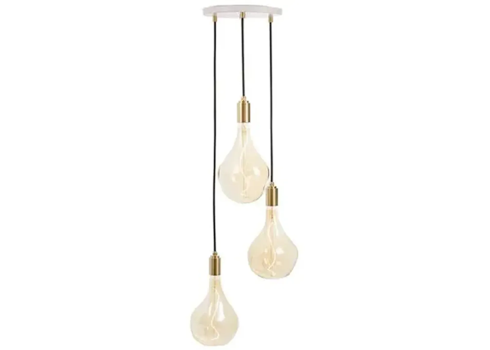 Triple Voronoi II Pendant - White/Brass - Tala Lighting - Gold