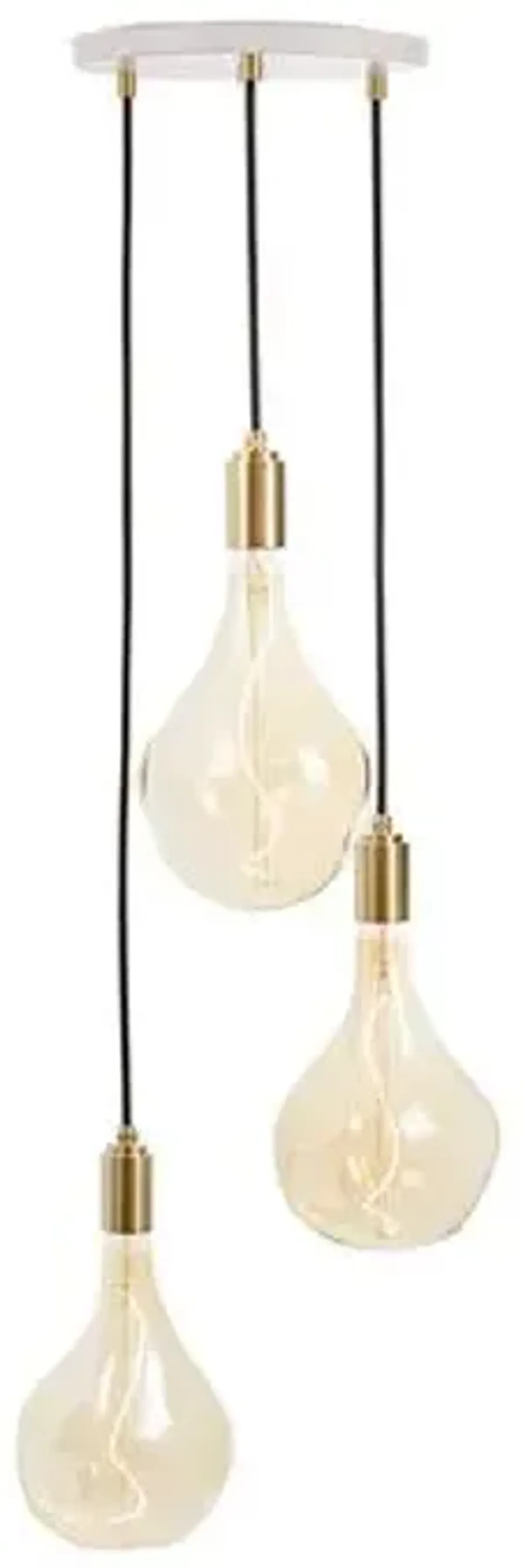 Triple Voronoi II Pendant - White/Brass - Tala Lighting - Gold