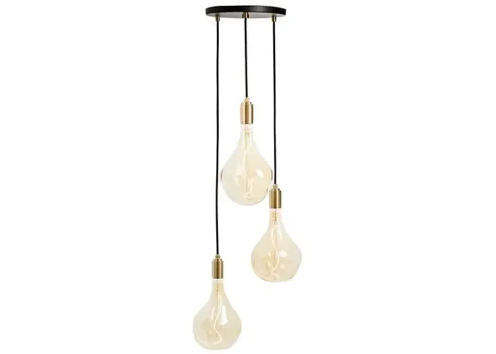 Triple Voronoi II Pendant - Black/Brass - Tala Lighting