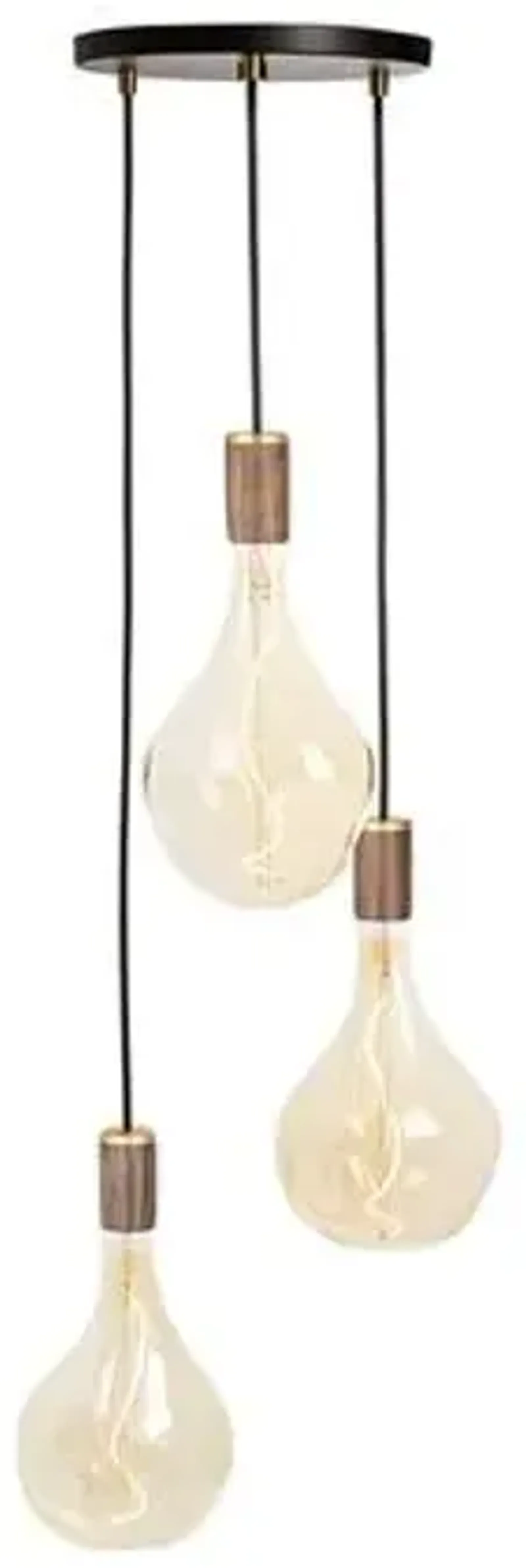 Triple Voronoi II Pendant - Black/Walnut - Tala Lighting