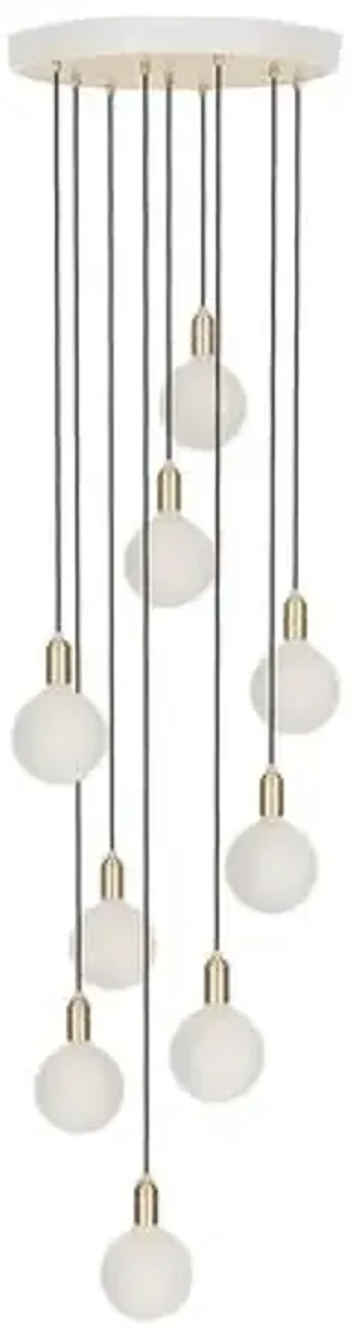 Nine Sphere IV Pendant - White/Brass - Tala Lighting - Gold