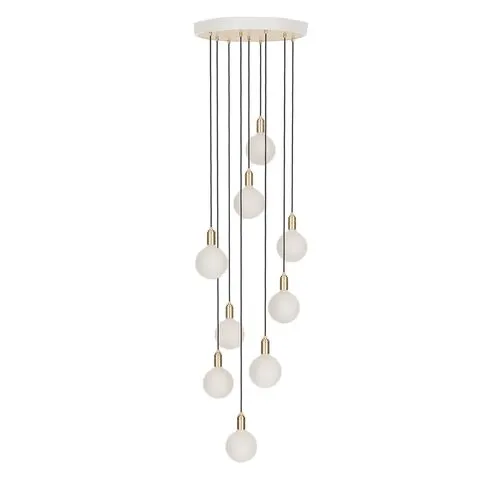 Nine Sphere IV Pendant - White/Brass - Tala Lighting - Gold