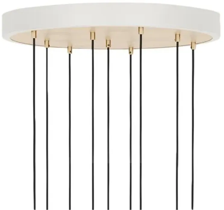 Nine Sphere IV Pendant - White/Brass - Tala Lighting - Gold