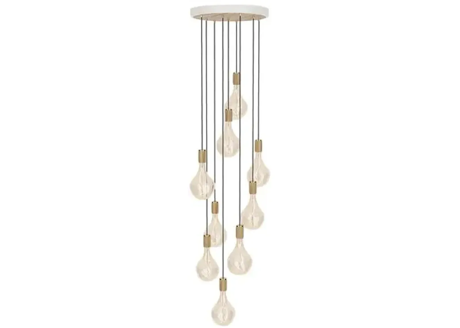 Nine Voronoi II Pendant - White/Oak - Tala Lighting - Beige