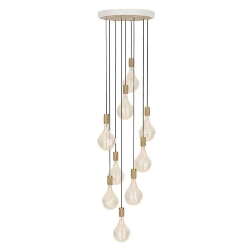 Nine Voronoi II Pendant - White/Oak - Tala Lighting - Beige