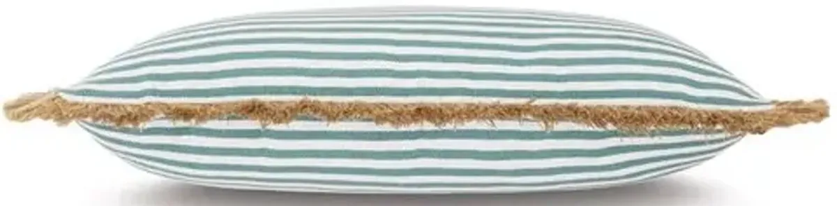 Ahoy Lumbar Outdoor Pillow - Mint