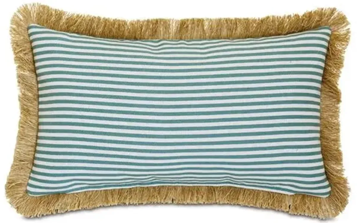 Ahoy Lumbar Outdoor Pillow - Mint