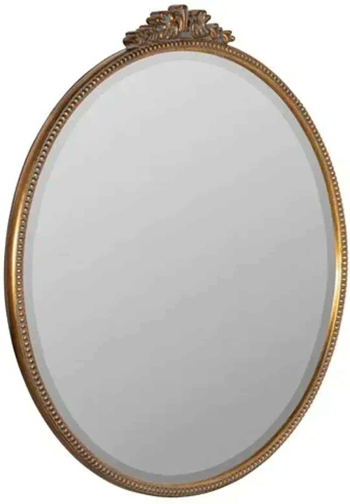 Bridgitte Ornate Round Wall Mirror - Antiqued Gold