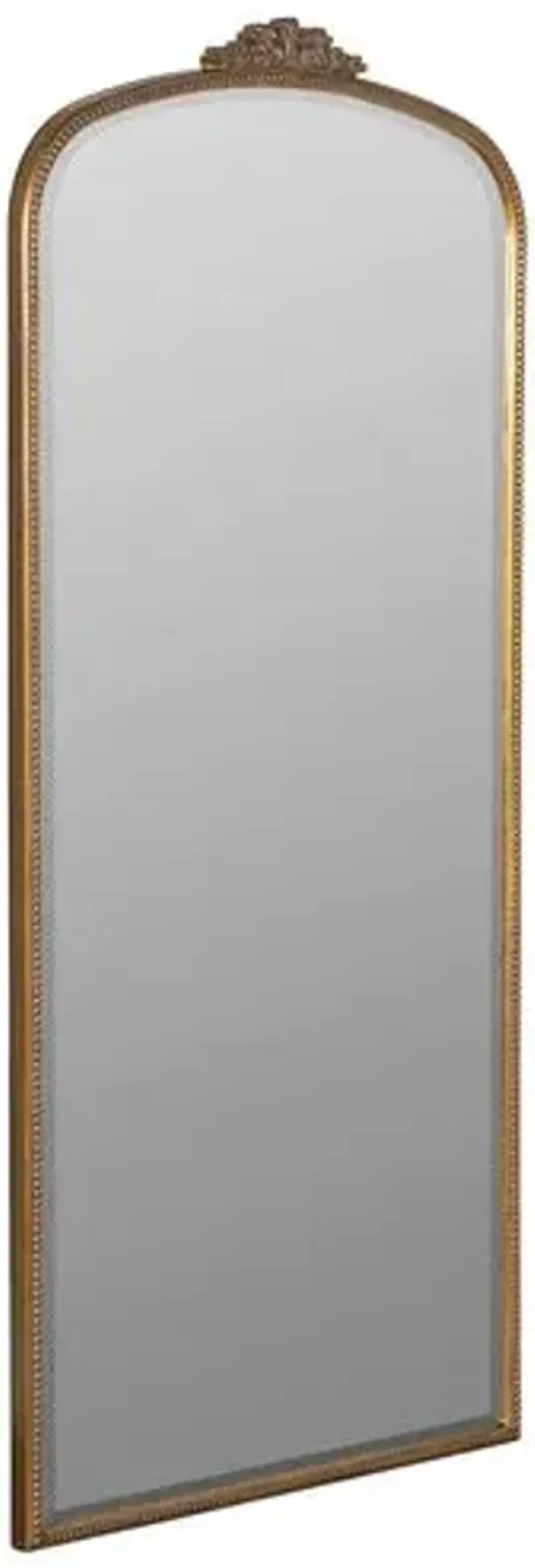 Bridgitte Ornate Floor Mirror - Antiqued Gold