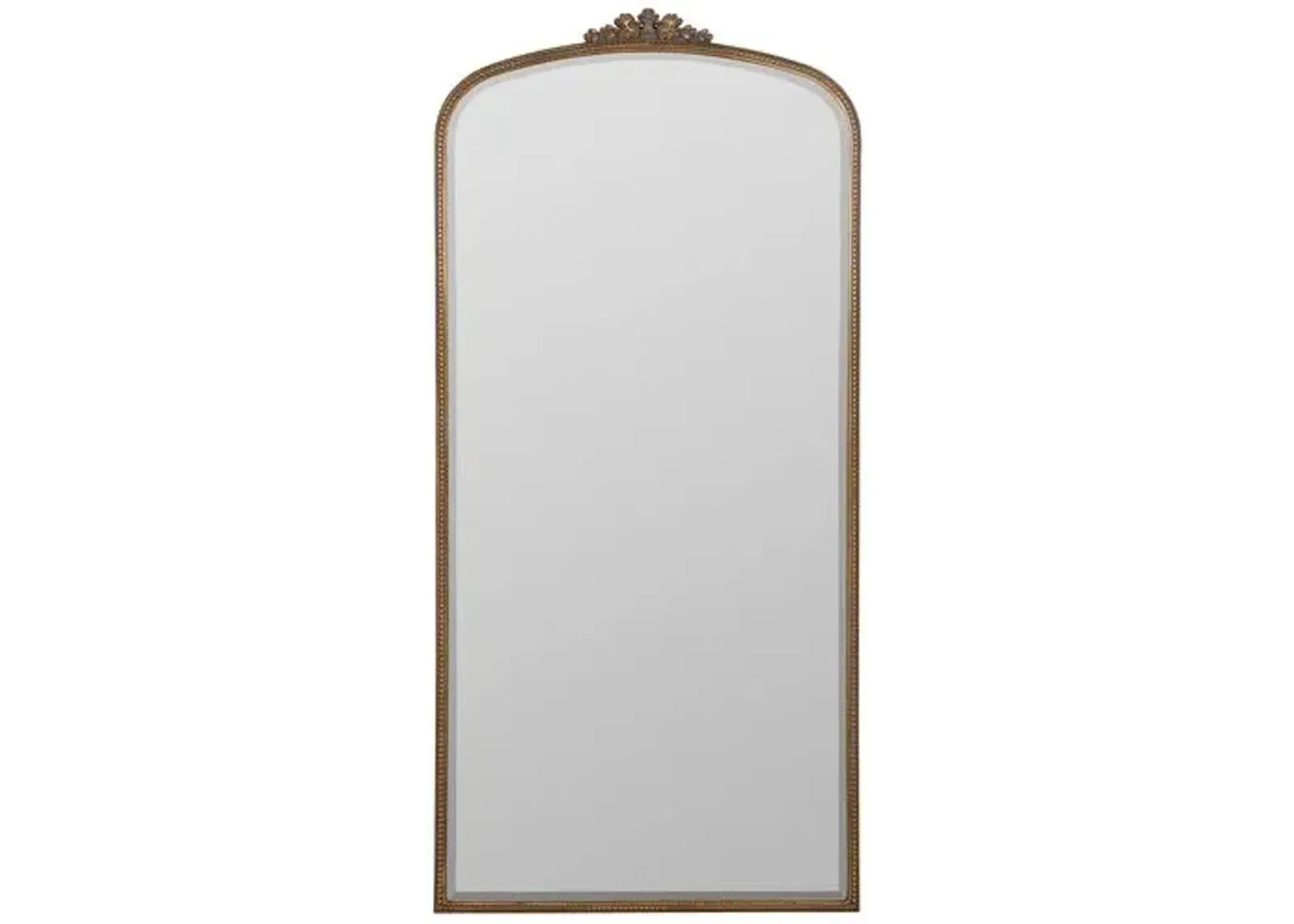 Bridgitte Ornate Floor Mirror - Antiqued Gold