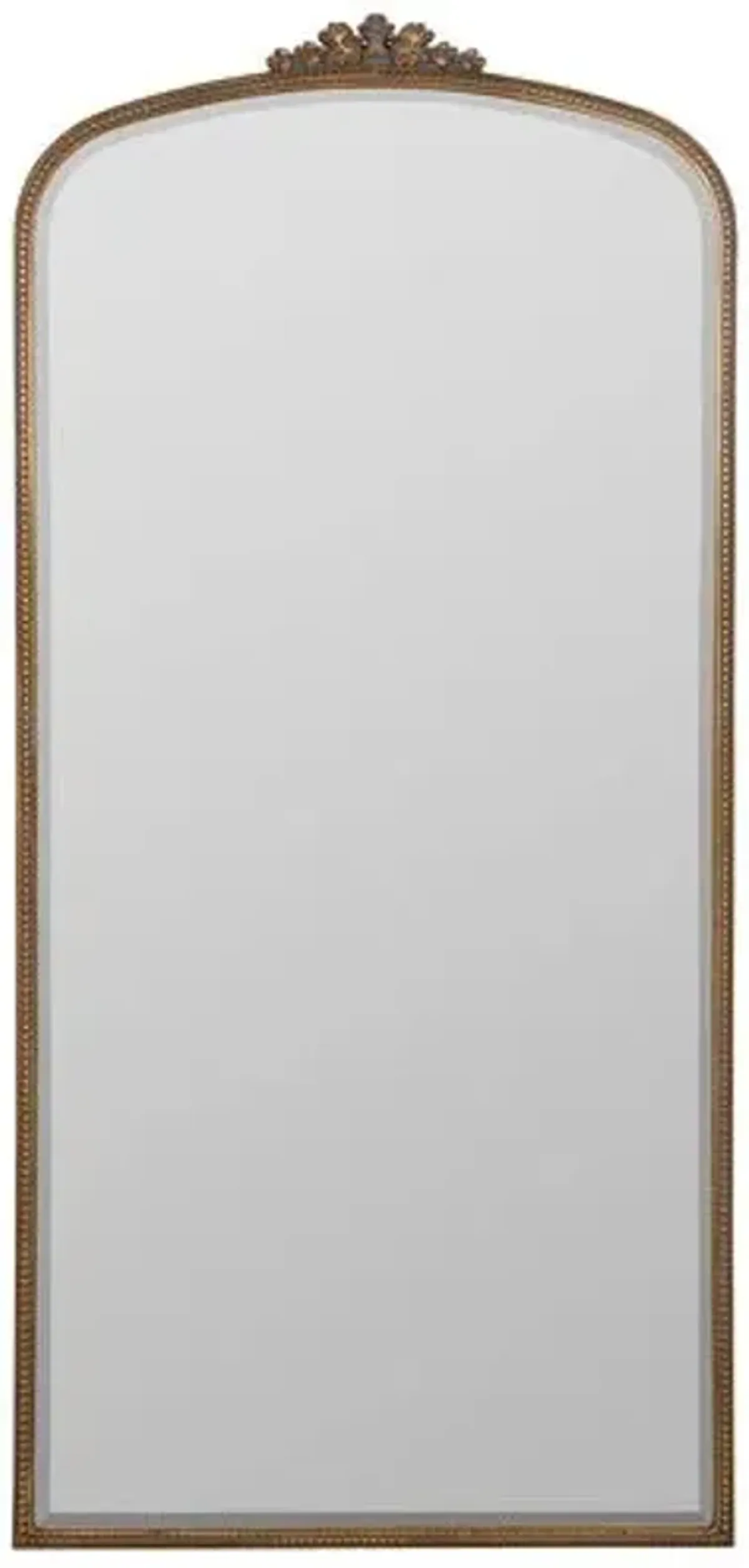 Bridgitte Ornate Floor Mirror - Antiqued Gold