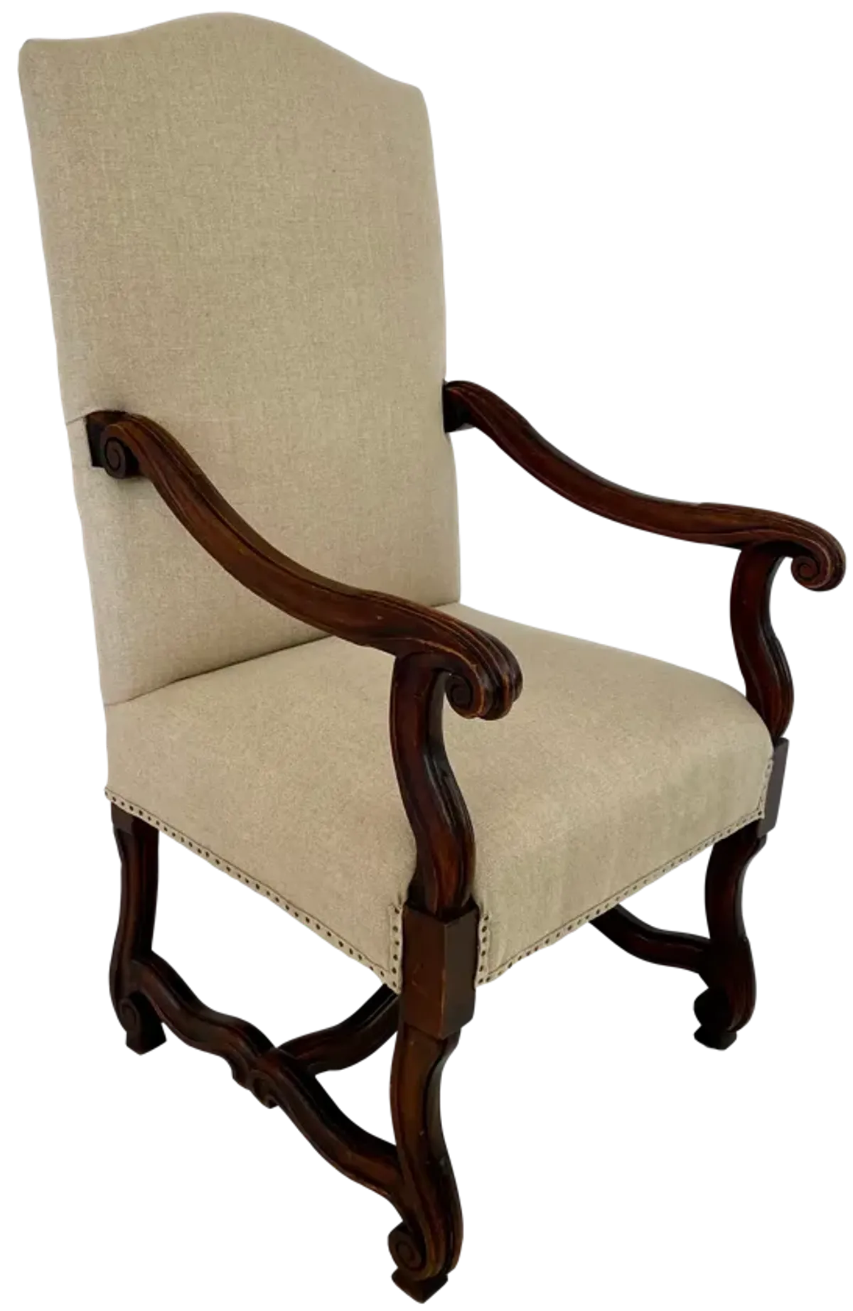 19th C French Oak Throne Armchairs/ Pair - Ballyhoo - Brown