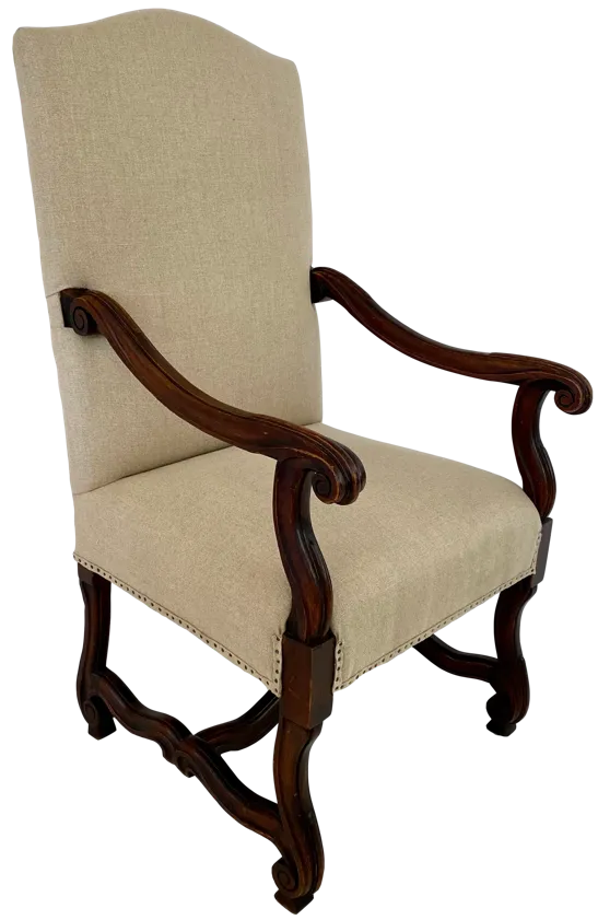 19th C French Oak Throne Armchairs/ Pair - Ballyhoo - Brown