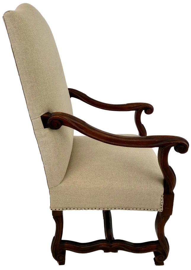 19th C French Oak Throne Armchairs/ Pair - Ballyhoo - Brown