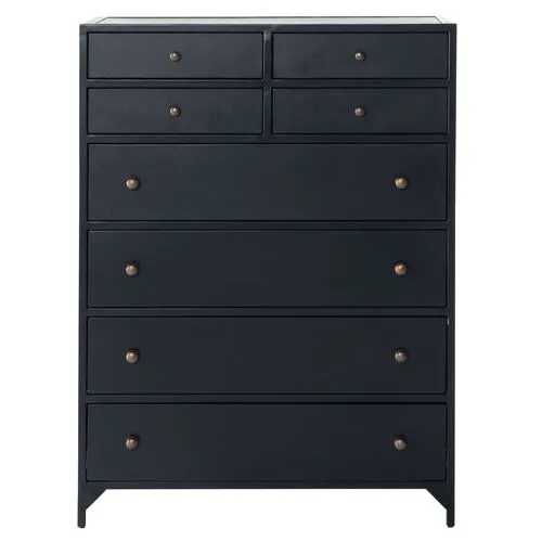 Philipe 8-Drawer Tall Dresser - Black