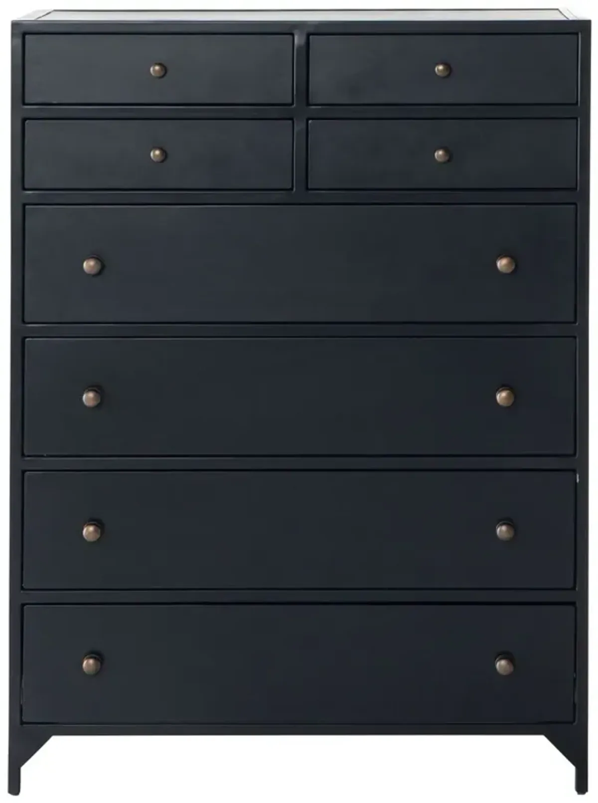 Coraline 8-Drawer Tall Dresser, Black