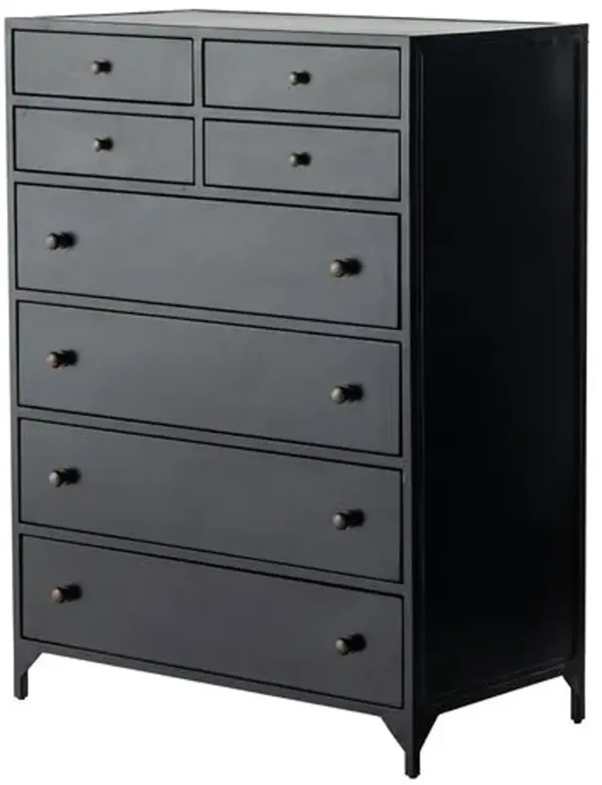 Philipe 8-Drawer Tall Dresser - Black