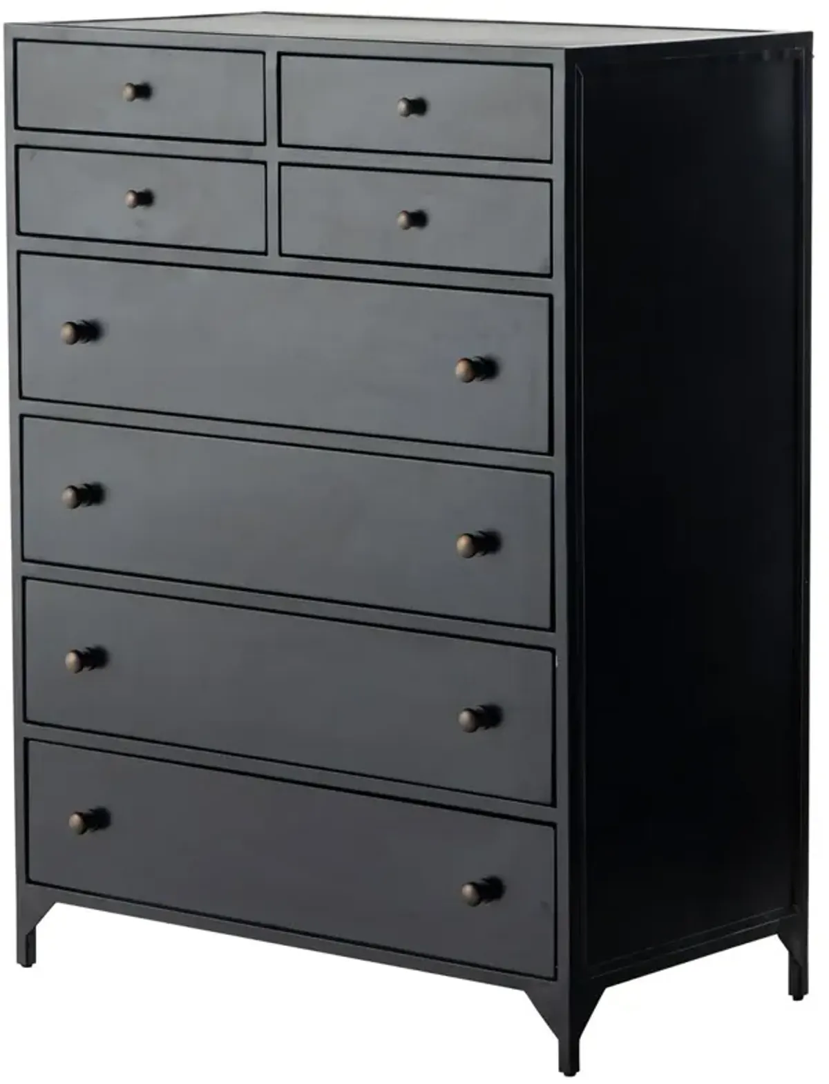 Coraline 8-Drawer Tall Dresser, Black