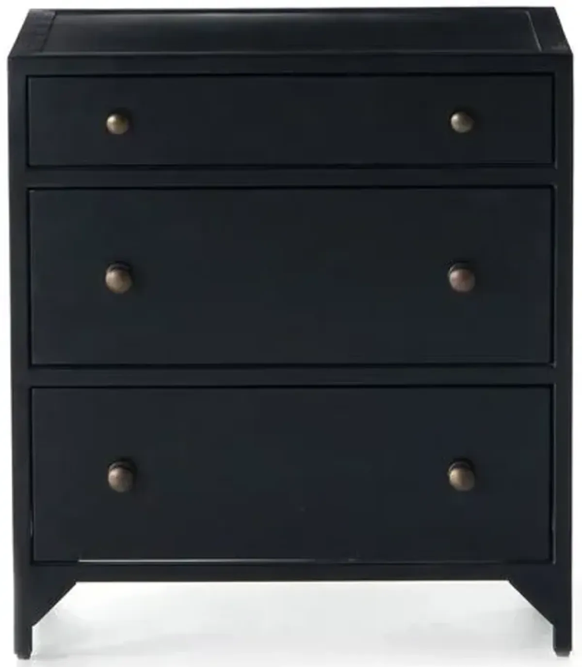 Coraline Small 3-Drawer Nightstand - Black
