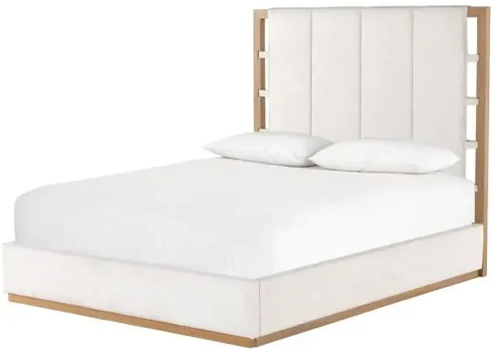 Camden Oak Bed - Dover Crescent - White