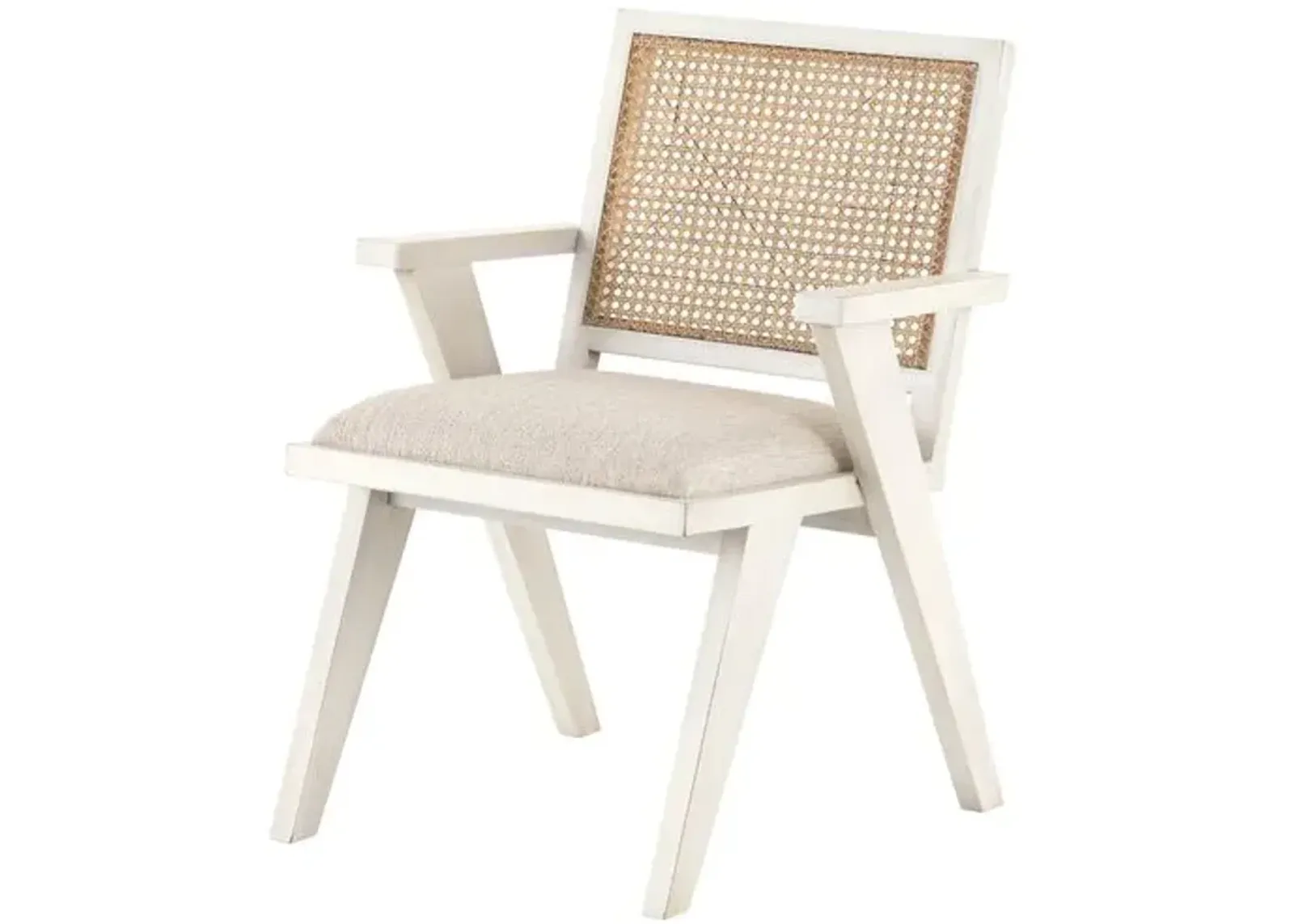 Brielle Cane Dining Chair - Natural/Cream - Beige