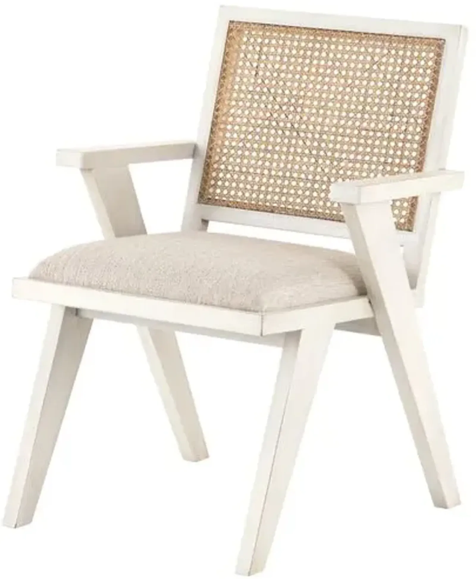 Brielle Cane Dining Chair - Natural/Cream - Beige