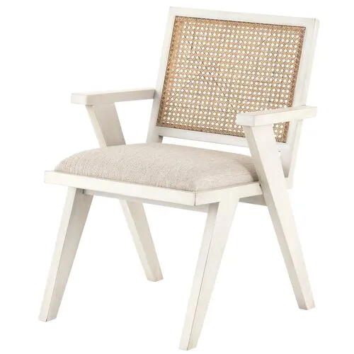 Brielle Cane Dining Chair - Natural/Cream - Beige