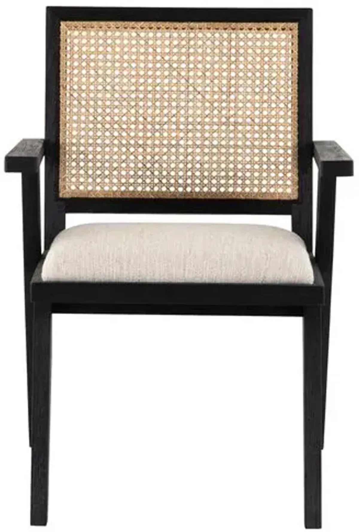 Brielle Cane Dining Chair - Natural/Black - Beige