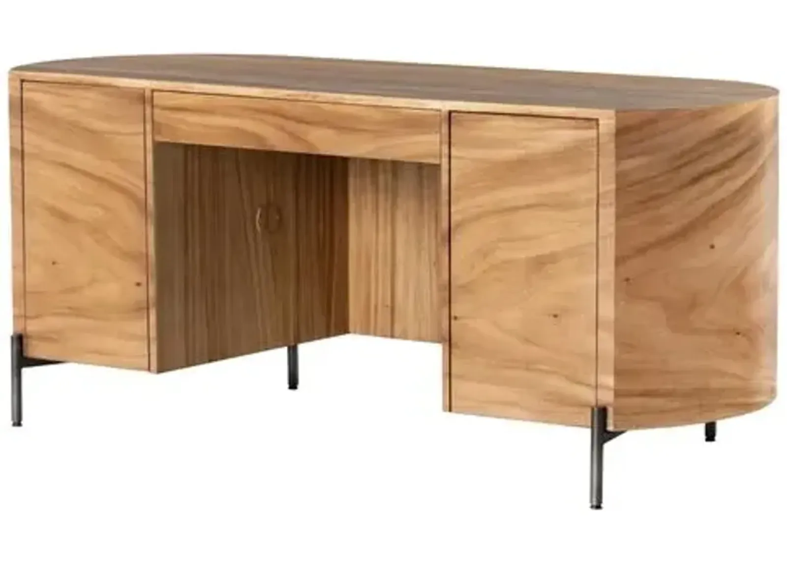 Bryn Executive Desk - Natural - Brown