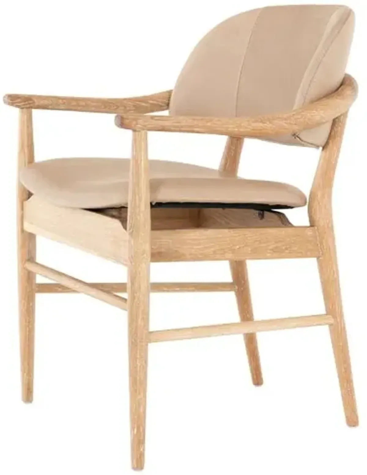 Hadley Dining Chair - Burlap Leather - Brown