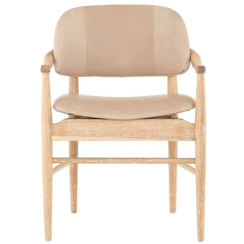 Hadley Dining Chair - Burlap Leather - Brown