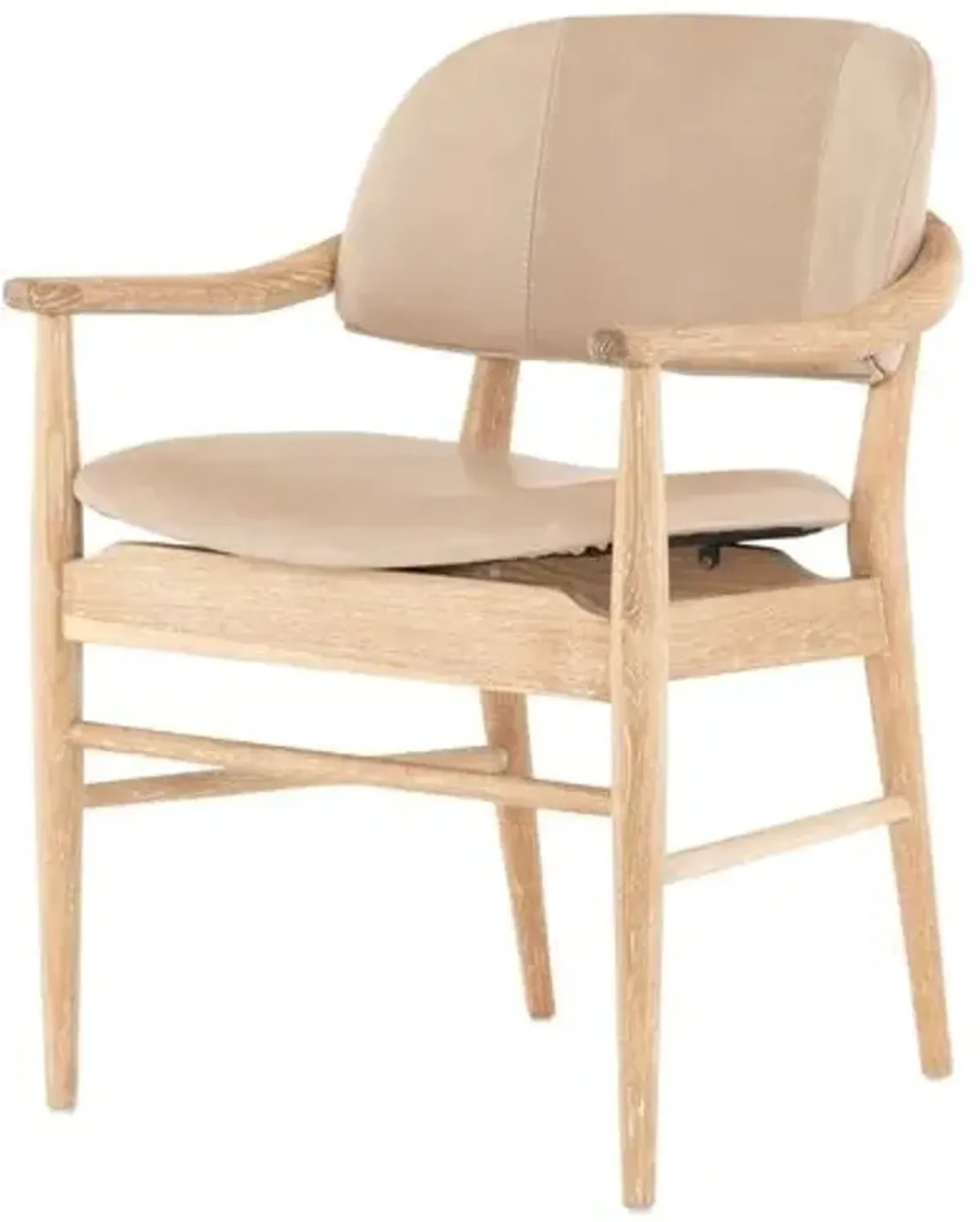 Hadley Dining Chair - Burlap Leather - Brown