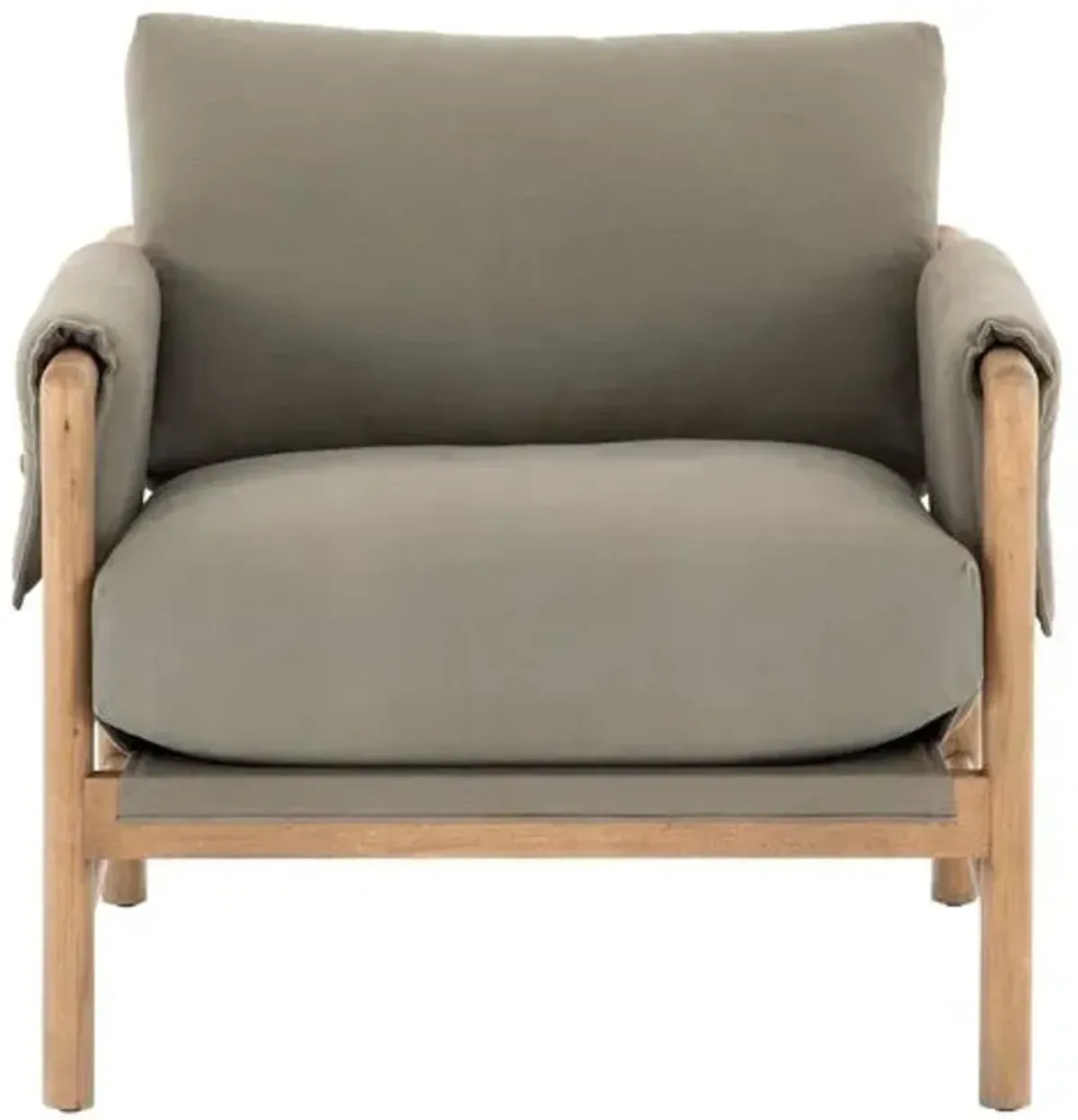 Khloe Accent Chair - Olive/Natural - Gray, Comfortable, Durable, Cushioned