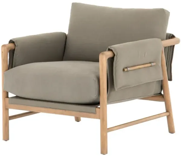 Khloe Accent Chair, Olive/Natural