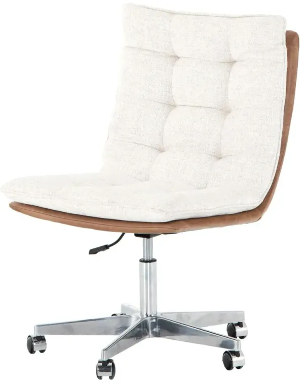 Parker Desk Chair, Crescent Ivory