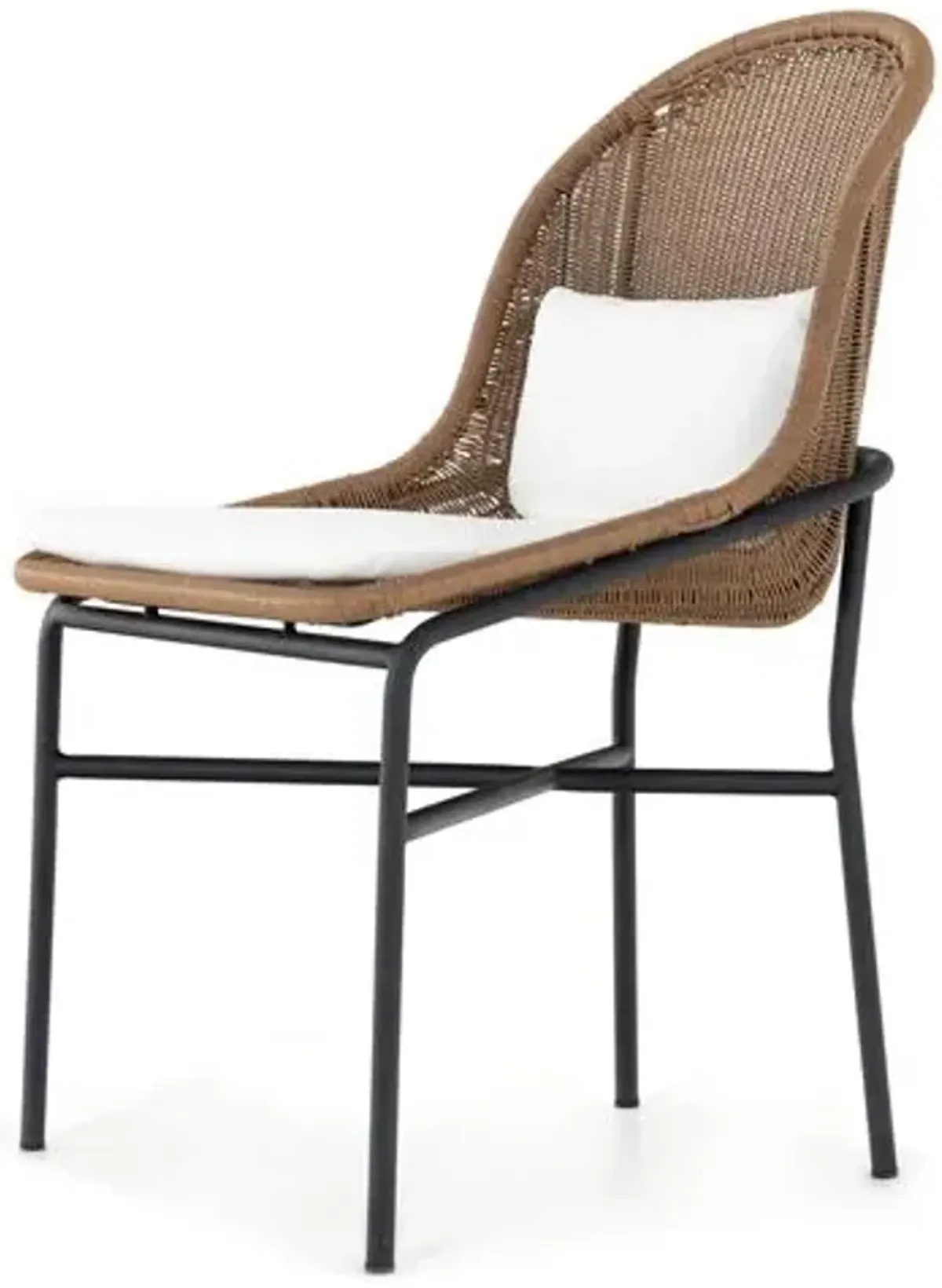 Finley Outdoor Dining Chair - White/Natural