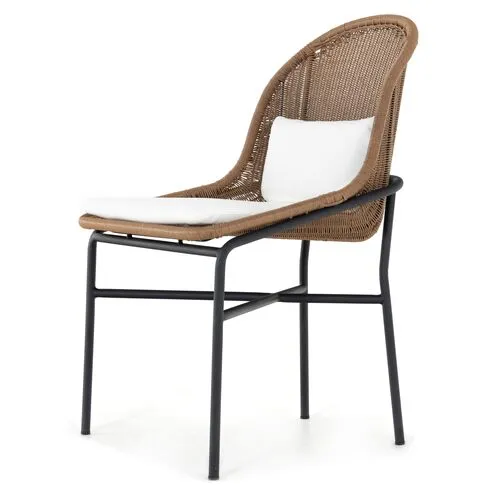 Finley Outdoor Dining Chair - White/Natural